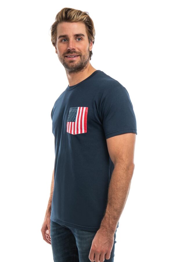Short Sleeve USA Flag Pocket T-Shirt - Image 7