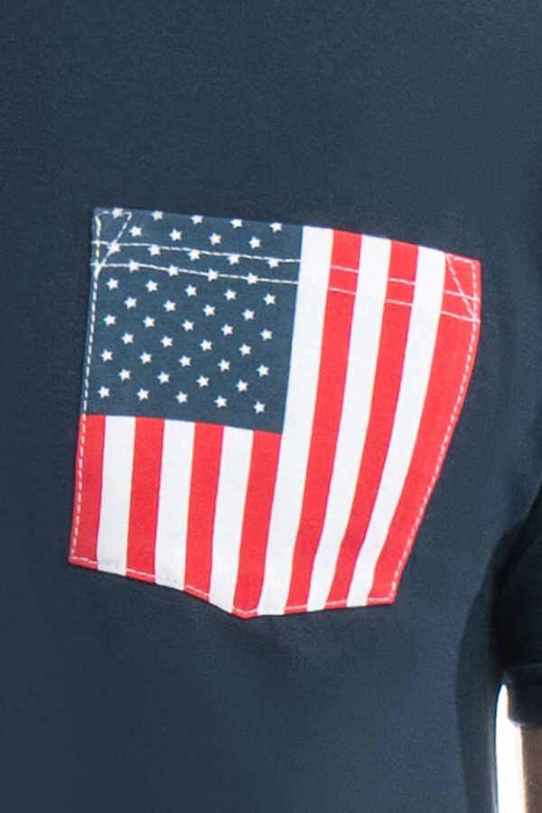 Short Sleeve USA Flag Pocket T-Shirt - Image 6
