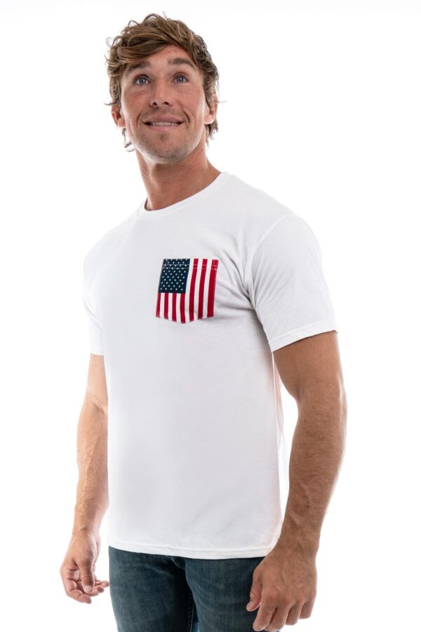 Short Sleeve USA Flag Pocket T-Shirt - Image 3