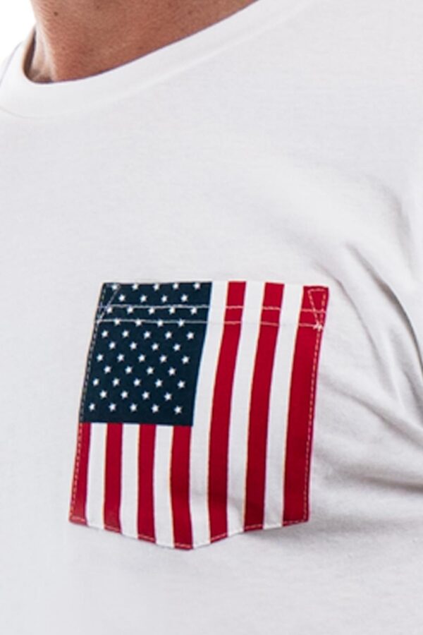 Short Sleeve USA Flag Pocket T-Shirt - Image 2
